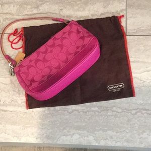 Coach pink evening bag